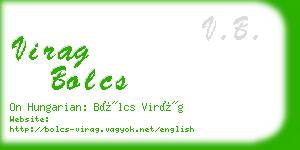 virag bolcs business card